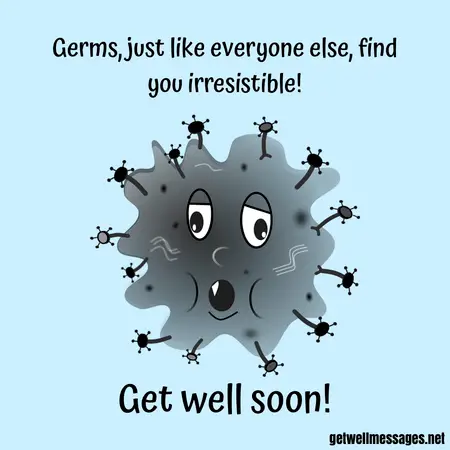 germs love you funny get well image