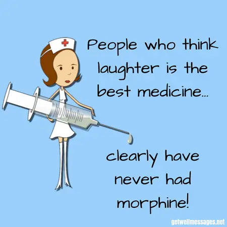 never tried morphine funny get well image