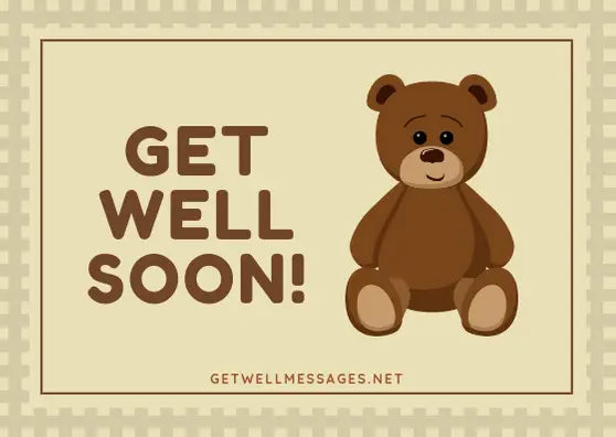 get well soon cute bear