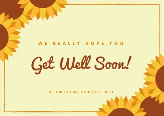 hope you get well soon