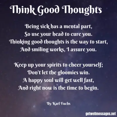 think good thoughts inspirational poem