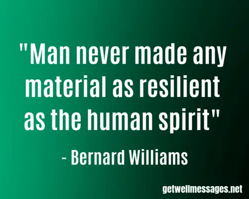 Bernard Williams Resilient Human Spirit Inspirational Get Well Soon Quote