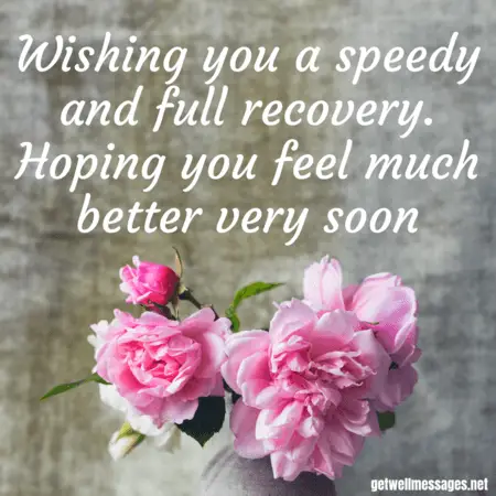 wishing you a speedy recovery message